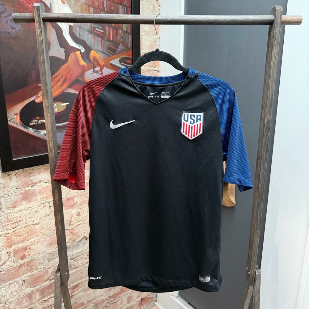 Nike USA Soccer Jersey - Black with Red and Blue Sleeves